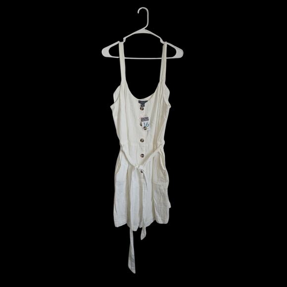 Primark Cream Button-Up Romper - Picture 1 of 6